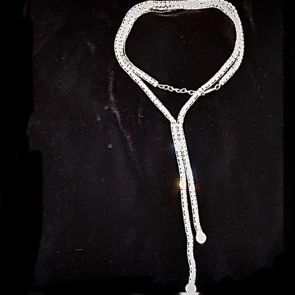 Crystal Lariat Y Necklace by Allen Schwartz
